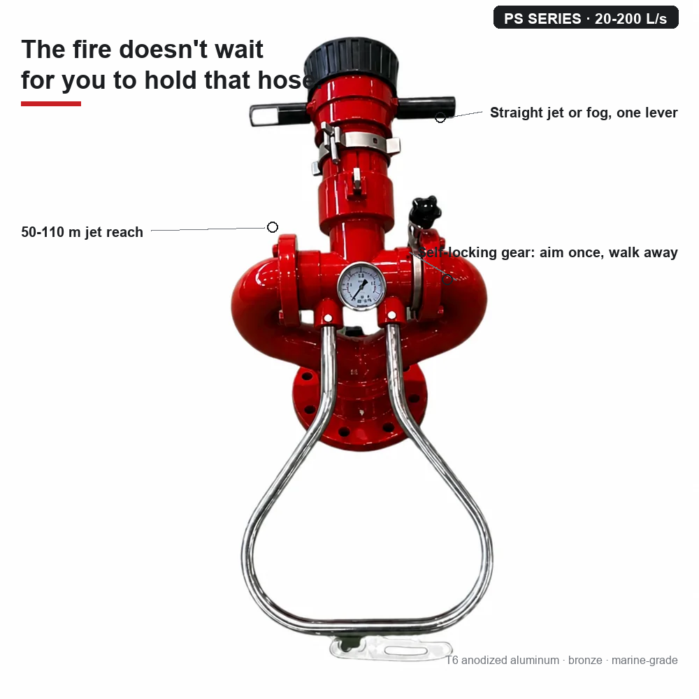 Manual Fire Water Monitor (PS Series) — Aim Once, Lock It, Walk Away